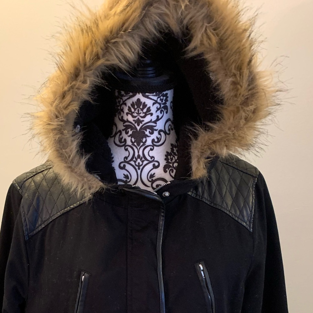 Torrid Leather/fur coat - Picture 2 of 6